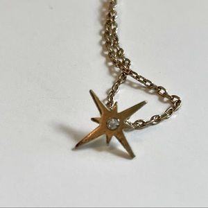 Gold North Star necklace